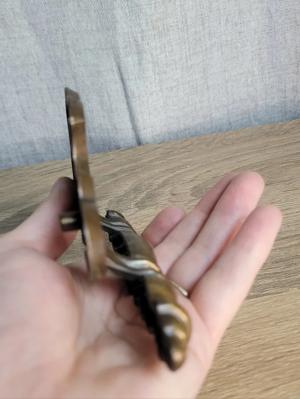 Antique Brass Keyhole Drawer Pulls - Brass Finish